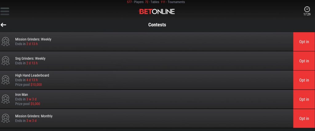 betonline weekly and monthly contests